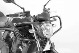 Barra de protección delantera de la escuela de manejo - negra para Suzuki GSF 650 N Bandit de 2010