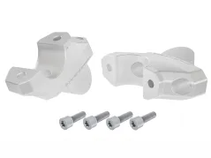 Elevador de manillar con desplazamiento de 32 mm de altura y 21 mm de retroceso, color plata, para BMW R 1300 R (2025-).