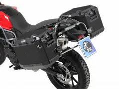 Sidecarrier Recorte de acero inoxidable incl. Cajas laterales negras Xplorer para BMW F 800 GS (2008-2016)