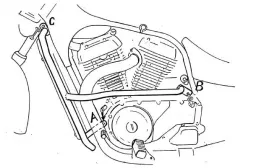 Barra de protección del motor - cromo para Suzuki VS 600