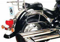 Alforja portatubos para bolsos de cuero - cromo para Suzuki VL 800 / C 800 Intruder