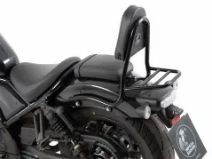 Sissybar mit Gepäckträger (Rohrausführung) schwarz para Honda CMX 1100 Rebel (2021-) Kopie