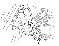 Barra de protección del motor - cromo para Kawasaki VN 1500