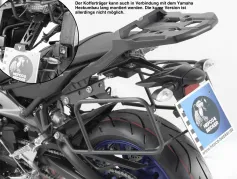 Soporte lateral montado de forma permanente - antracita - en combinación con el bastidor trasero para Yamaha MT - 09 hasta 2016