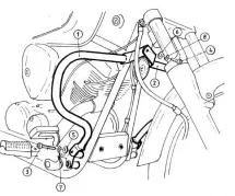 Barra de protección del motor - cromo para Yamaha XVS 125 Drag Star