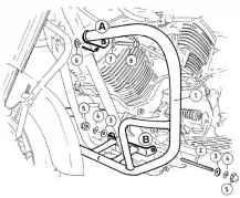 Barra de protección del motor - cromo para Yamaha XVS 1100 Drag Star
