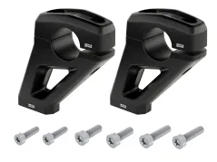 Elevador de manillar para BMW R12 G/S (2025-) con desplazamiento de 30 mm de alto y 24 mm de retroceso, color negro.