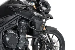 Barra de protección del motor - negra para Triumph Tiger Explorer 1200 XR / X, XC / X hasta 2015