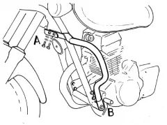 Barra de protección del motor - cromo para Kawasaki EL125