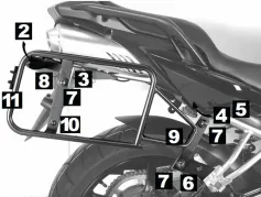 Sidecarrier Lock-it - negro para Yamaha FZ 6 / Fazer de 2007