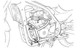 Barra de protección del motor - negra para Kawasaki ER - 5 de 1997