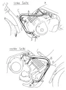 Barra de protección del motor - negra para Yamaha TDM 850