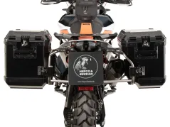 Recorte del soporte lateral de acero inoxidable incl. Cofres laterales Xplorer negros para KTM 890 Adventure / R / Rally (2023-)