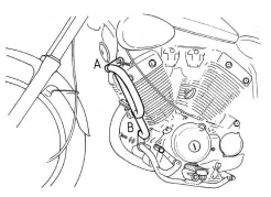 Barra de protección del motor - cromo para Yamaha XV 535 Virago