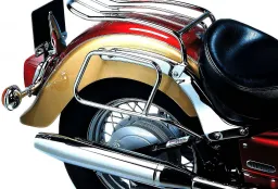 Alforja portatubos para bolsos de cuero - cromo para Yamaha XVS 650 Drag Star Classic