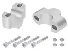Elevador de manillar descentrado para Triumph Speed Twin 900 (2025-), color plata.