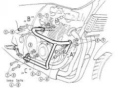 Barra de protección del motor - cromo para Kawasaki ZR - 7 / S