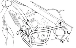 Barra de protección del motor - negra para Honda NTV 650