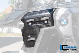 Tapa del radiador de agua izquierda con orificios para el soporte de la caja de carbono mate R 1300 GS Adventure