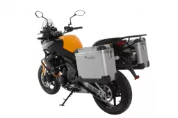 Sistema de maletas ZEGA Pro &quot;E-S&quot; 31/31 litros con portaequipajes de acero negro para Kawasaki Versys 650 (2010-2014)