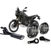 LED-Zusatzscheinwerferset DENALI D7 Pro für Yamaha Ténéré 700 (2019-2024)/Rally (2024-)/World Raid (2022-2024) (Sturzbügelmontage)