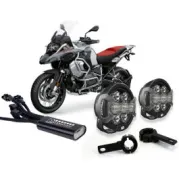 Juego de faros auxiliares LED DENALI D7 Pro para BMW R1250GS/Adventure/RT/R/RS, R1200GS/Adventure/RT/R/RS (LC) (montaje en barra protectora)