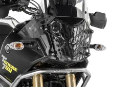 Scheinwerferschutz schwarz mit Schnellverschluss für Yamaha Ténéré 700 (-2024) *OFFROAD USE ONLY*