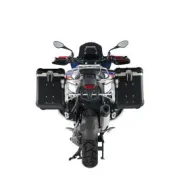 Sistema de maletas laterales de aluminio ZEGA Evo para motocicleta BMW R1300GS Adventure con soporte de acero inoxidable.