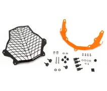 Protector de faro con cierre de liberación rápida, color naranja, para KTM 1050 Adventure, 1090 Adventure, 1190 Adventure/R, 1290 Super Adventure *SOLO PARA USO FUERA DE CARRETERA*