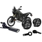 LED-Zusatzscheinwerferset DENALI D3 für Yamaha Ténéré 700 (2019-2024)/ Rally (2024-)/ World Raid (2022-2024) (Sturzbügelmontage)