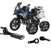 Juego de faros auxiliares LED DENALI D3 para BMW F900GS, F800GS (2022-), F850GS, F750GS, R nineT, R18, S1000XR, K1600 (montaje en barra protectora).
