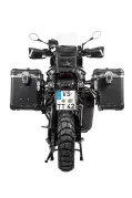 Sistema especial para motocicleta ZEGA Evo X Premium Edition And-Black 45/45 ltr. con portaequipajes de acero inoxidable negro, incluye 2 bolsas interiores y 6 cerraduras para Harley-Davidson RA1250 Pan America.